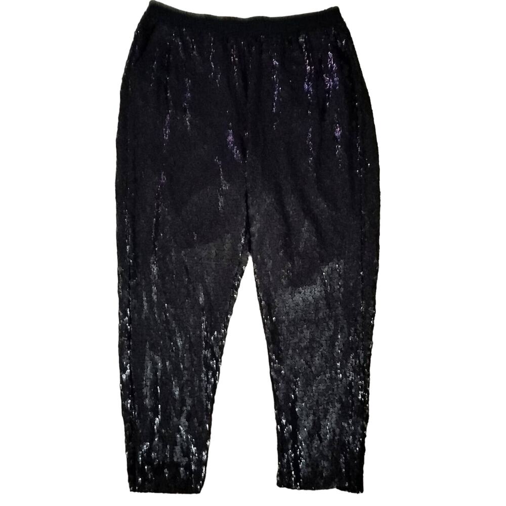 Eloquii Elements Size 16 Black Sequin Party Ankle… - image 3